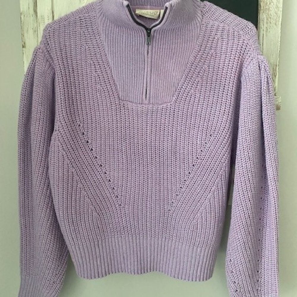 NEW 3/4 Zip Retrod Crop  Sweater
